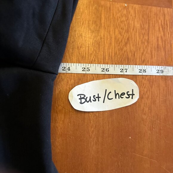 INC International Concepts Black Velvet-Trimmed Coat With Ruffled Collar & Cuffs - Picture 3 of 6